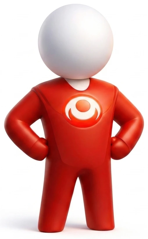 Mascote da CPIM com as mãos na cintura